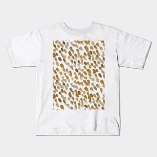 Imperfect brush strokes - brown Kids T-Shirt